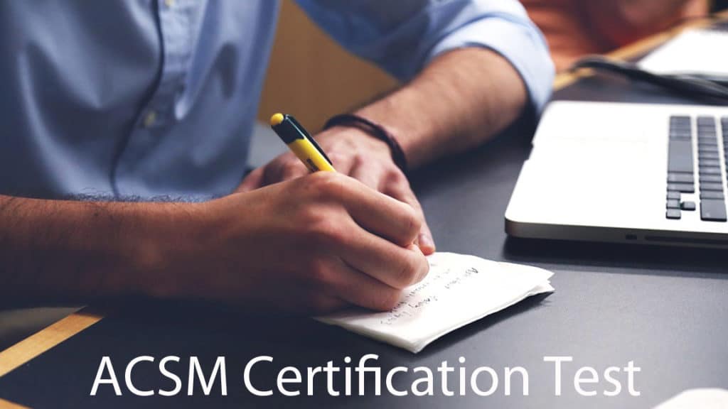 ACSM Certification Test