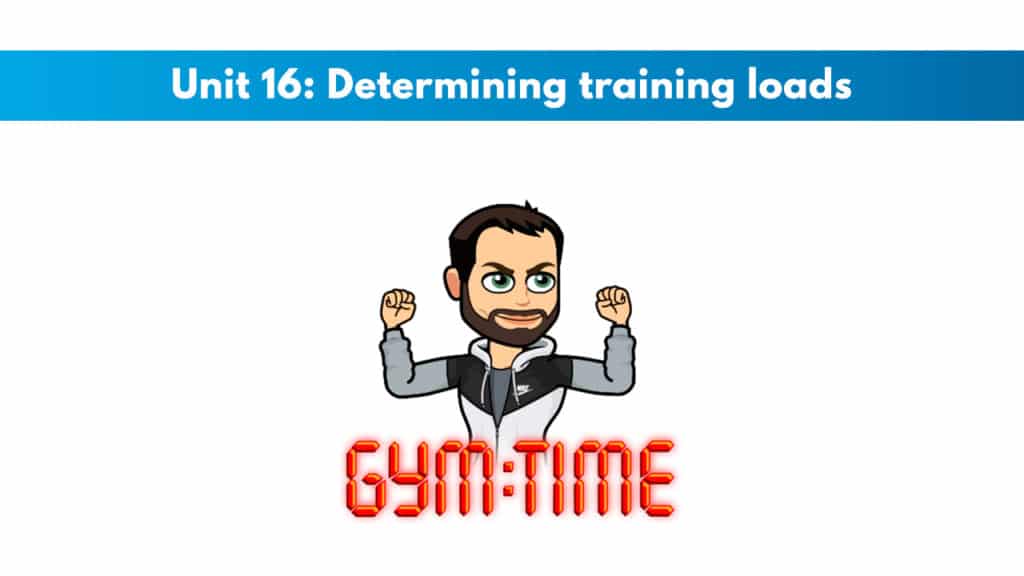 ISSA Unit 16 - Determining training loads 5 ISSA Unit 16 - Determining training loads