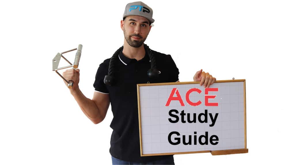 Free ACE CPT Study Guide (all 18 chapters) 13 Tyler Read holding up the board with ACE study guide listed