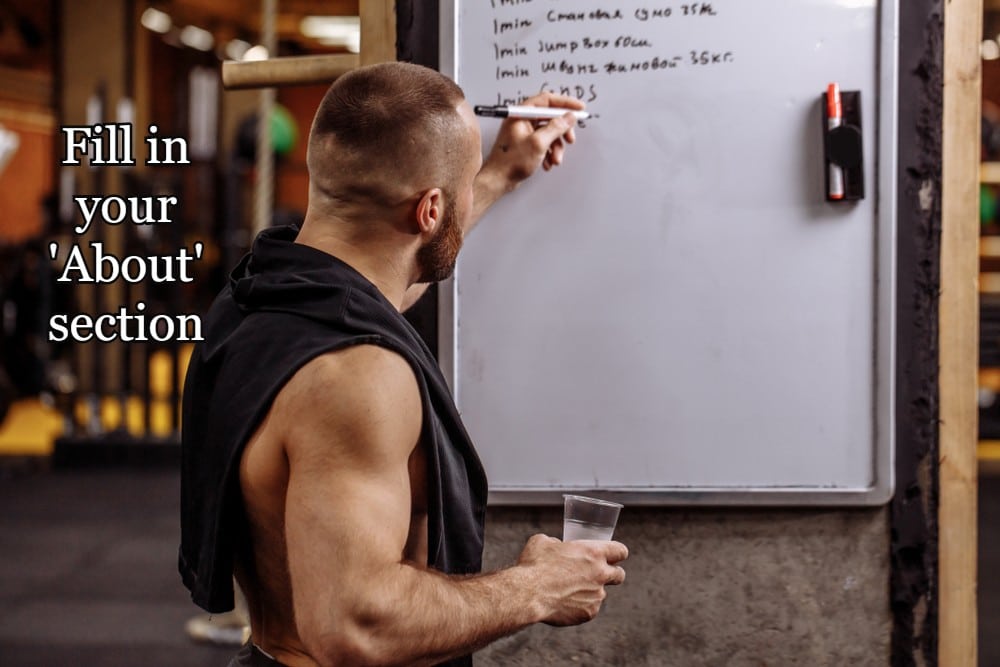 Social Media For Personal Trainers Part 2 - Youtube 20 Fill in your 'About' section
