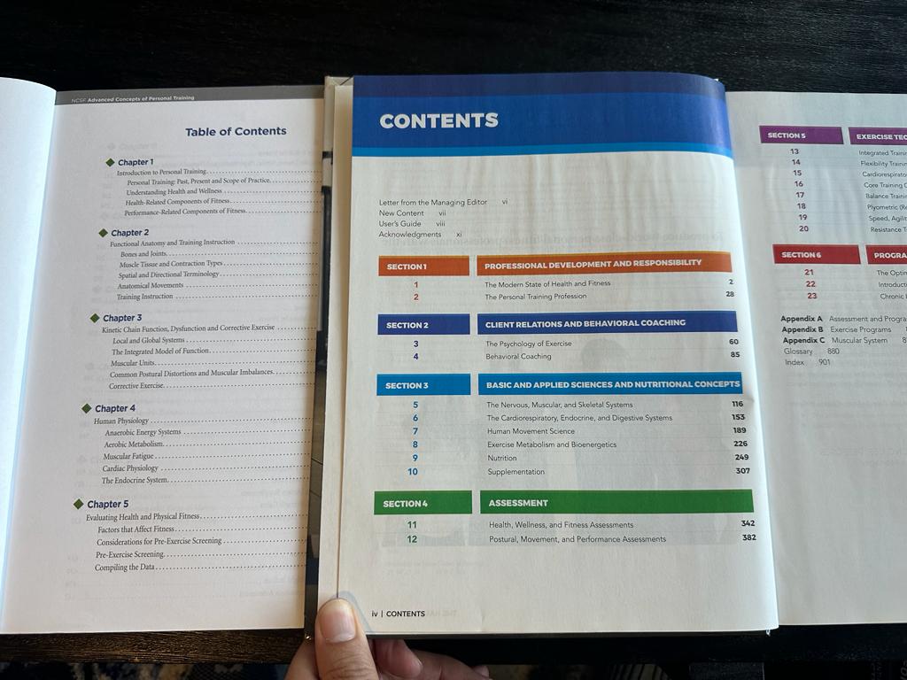 NASM vs NCSF - textbooks table of contents, which course is better?
