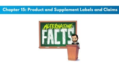 ISSA Nutritionist Chapter 15: Product and Supplement Labels and Claims