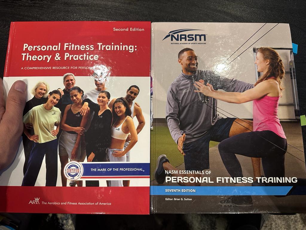 NASM vs AFAA - textbooks laid out 