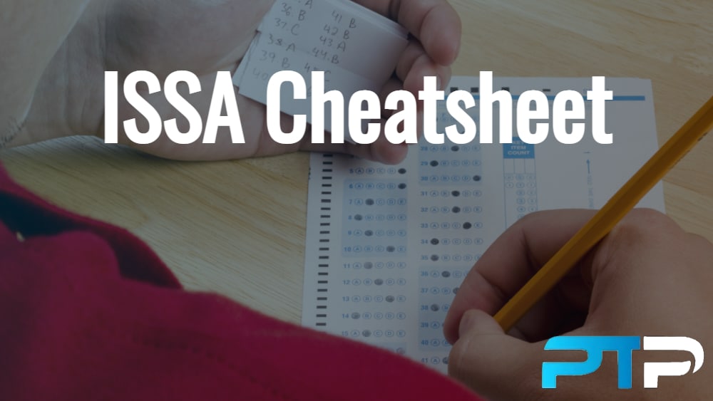 Free ISSA Cheat Sheet - Reduce Study Time Significantly 4 ISSA cheatsheet with PT Pioneer brand overlay