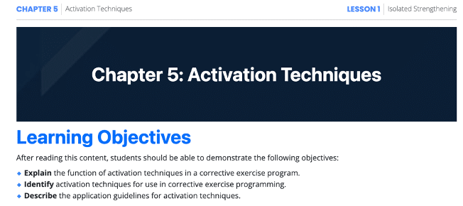 Best corrective exercise certification guide (Updated) 37 Tyler Showing the Chapter description page for NASM CES Chapter 5