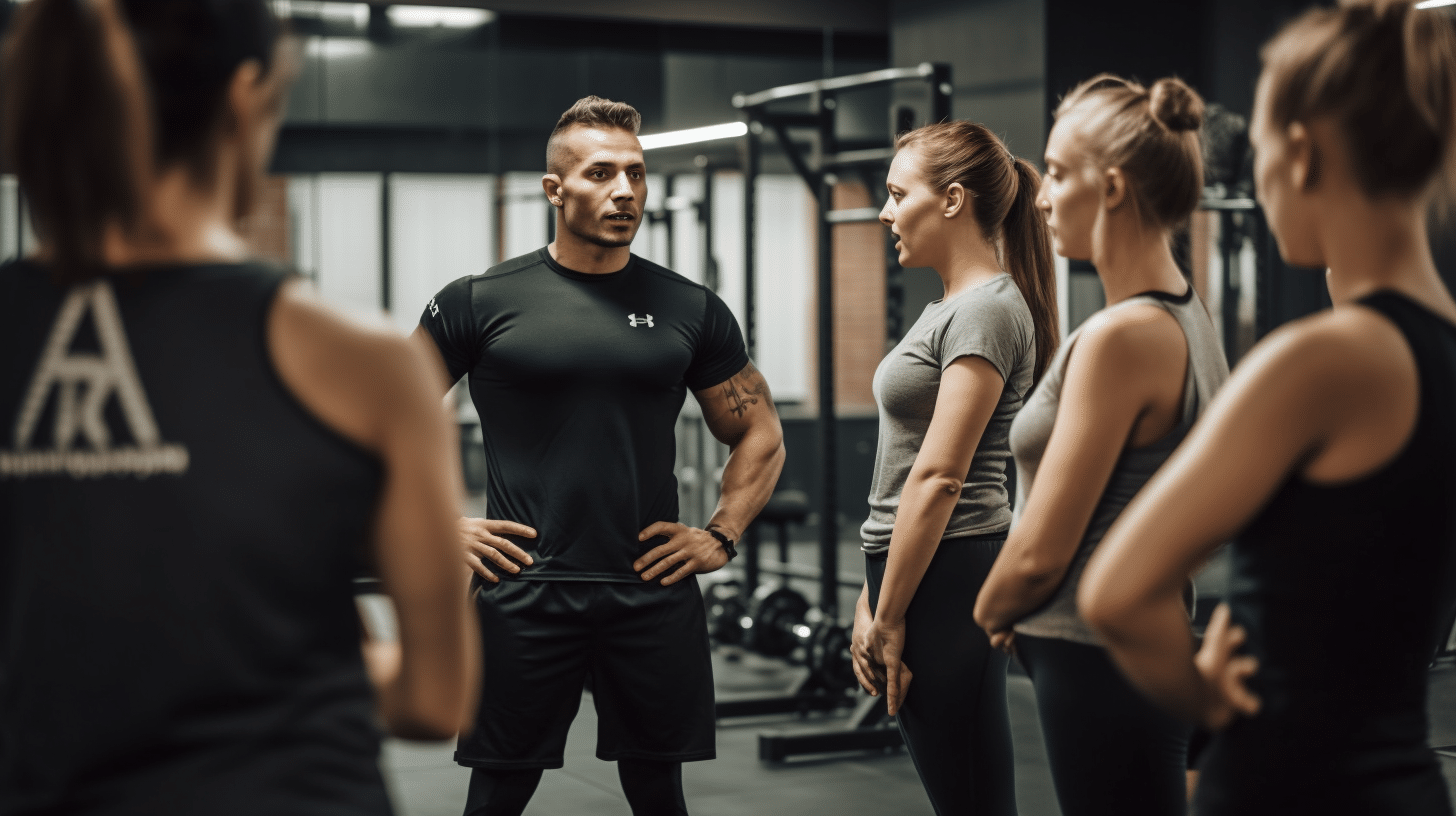NASM Group Personal Training Specialization - personal trainer coaching a small group in weight training