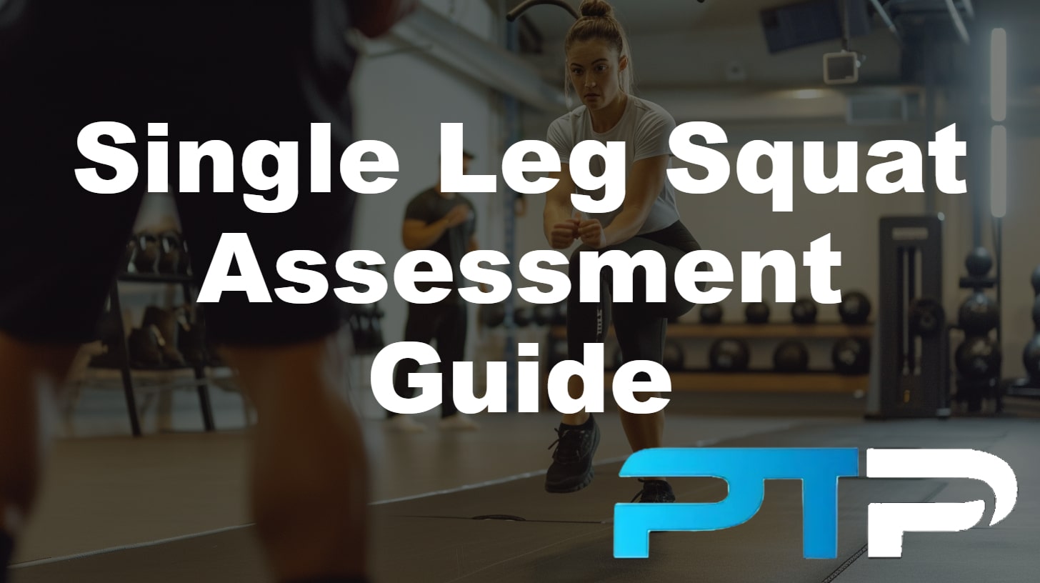 single leg squat assessment guide featured image showing an exerciser performing a single leg squat