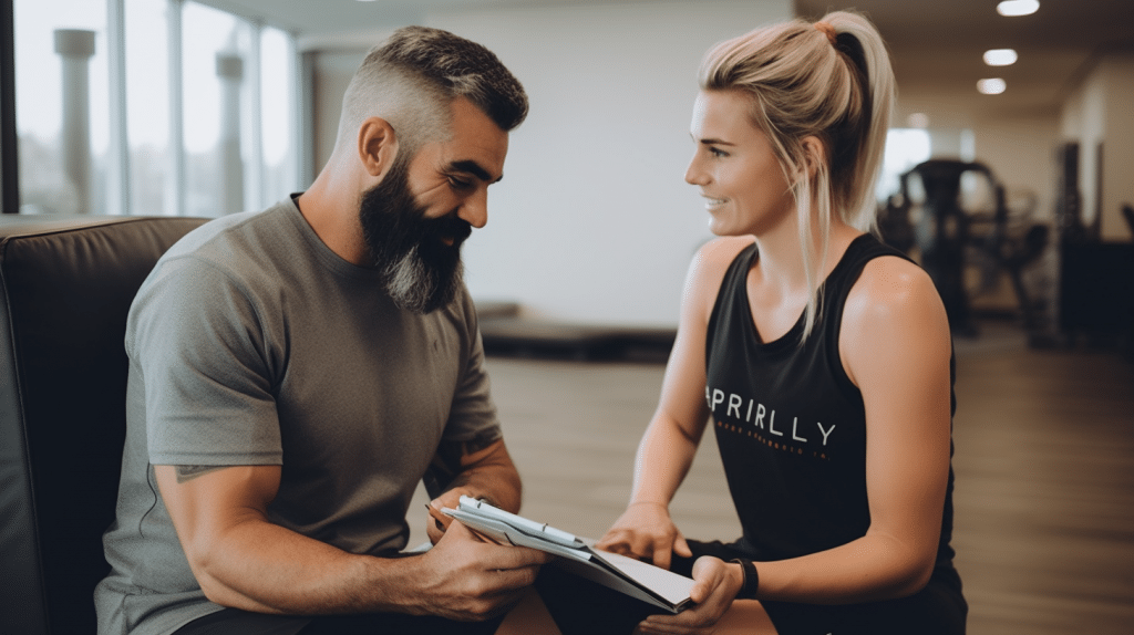 NASM Mesocycle - trainer designing a workout program based on NASM mesocycle