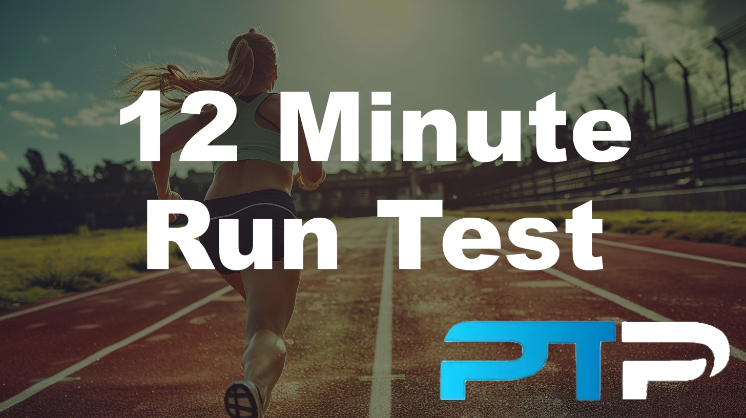 12 minute run test featured image displaying an exerciser running on the track