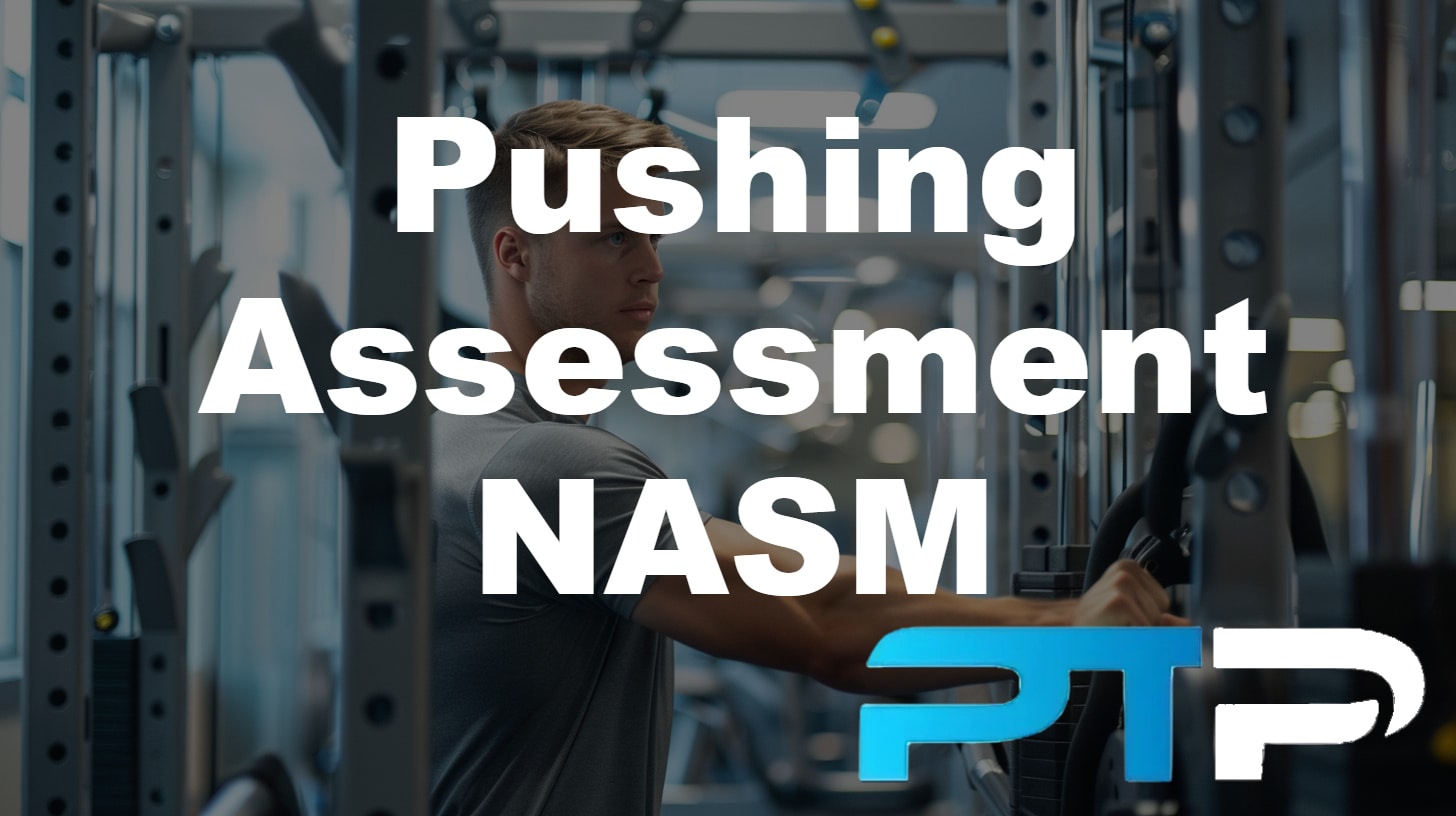 pushing assessment nasm featured image showing someone preparing to perform the NASM pushing assessment cable chest press