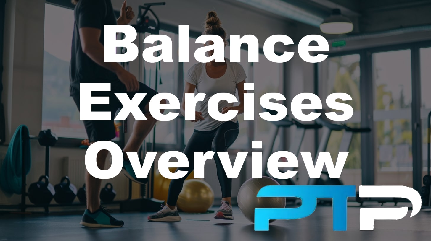 Balance Exercises featured image showing someone doing a balance exercise