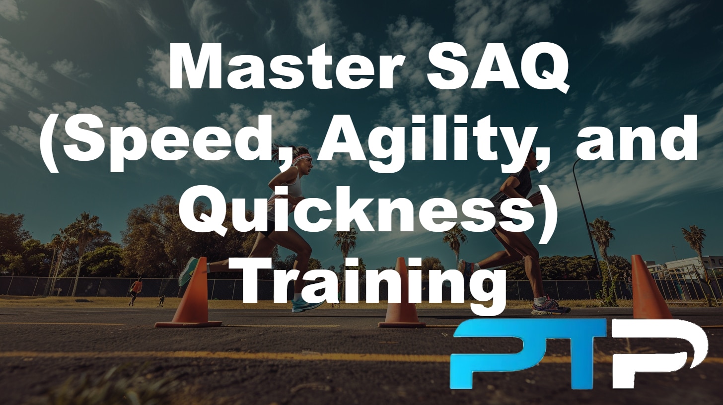 SAQ Training featured image showing runners moving from cone to cone