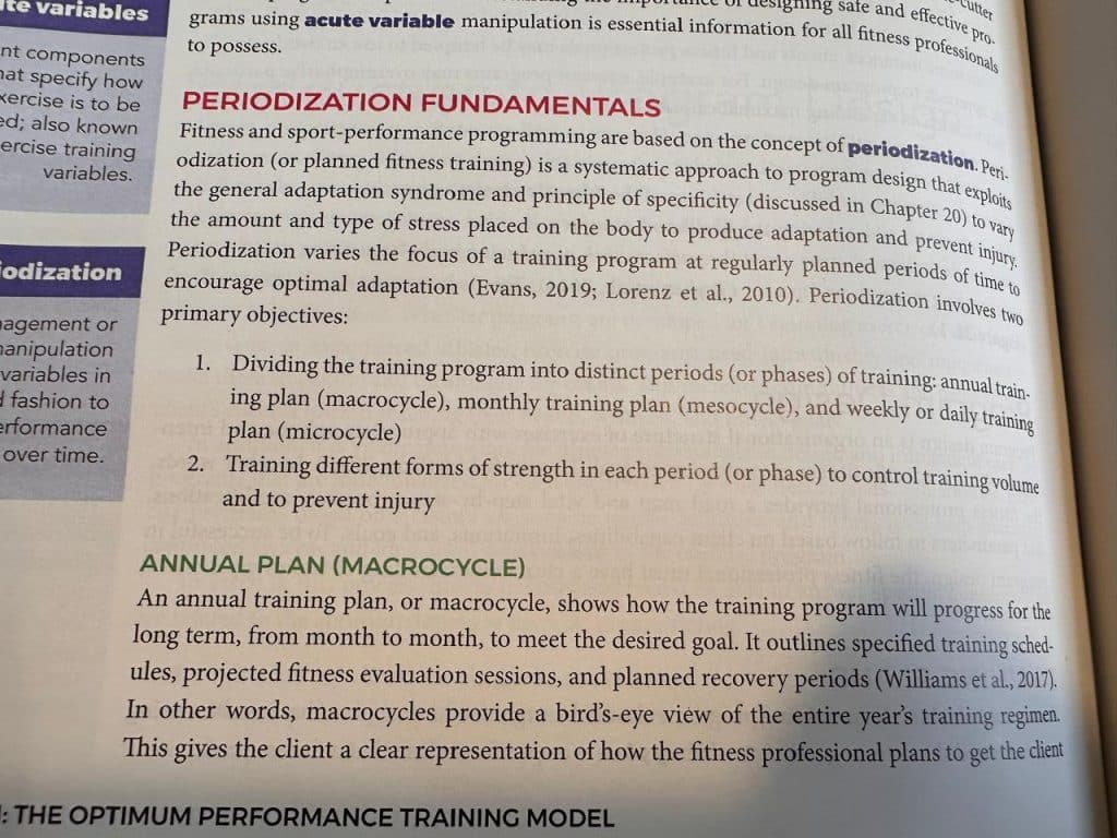 NASM chapter on periodization fundamentals